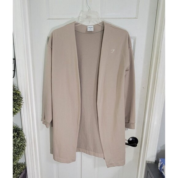 Gymshark Womens‎ Gray Oversized Cardigan Robe Open Front Long Sleeve Size XS - Picture 6 of 11